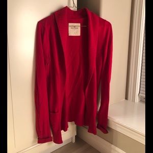 Red Hollister Cardigan Size Small